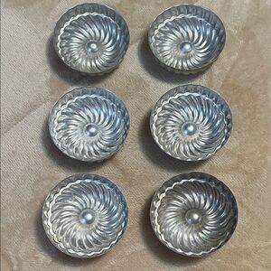 Vintage Aluminum Jello Cake Dessert Molds Set of 6 Swirl